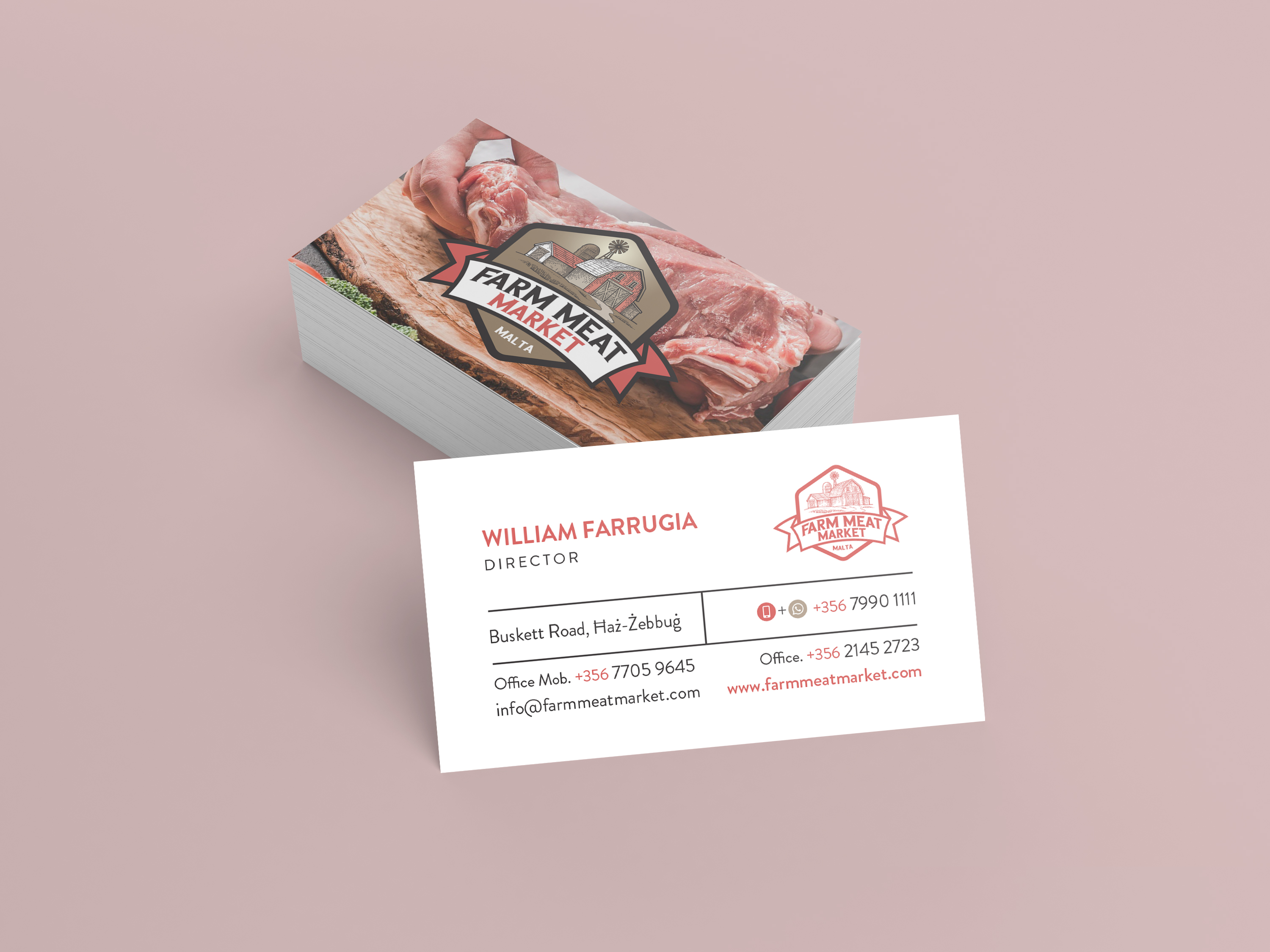 Farm Meat Market business card