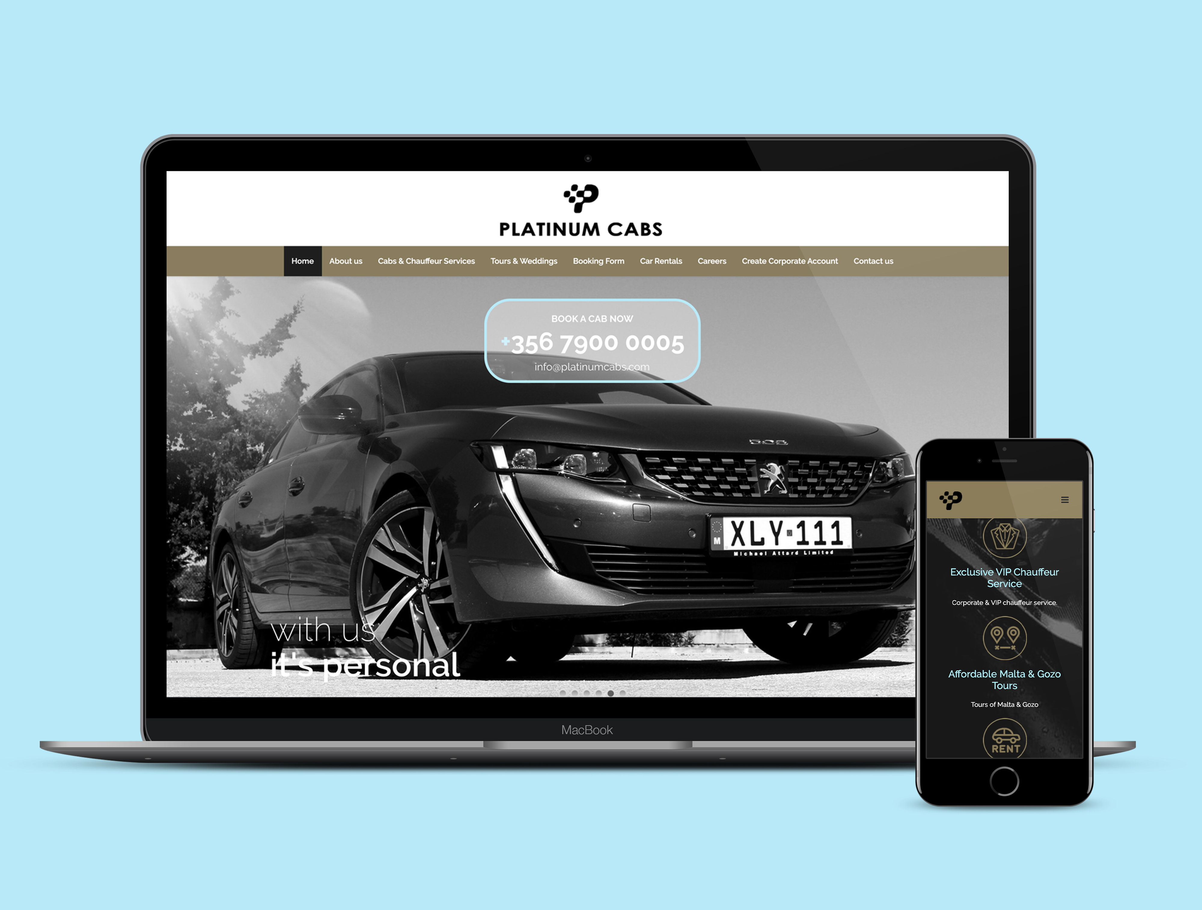 Platinum Cabs website